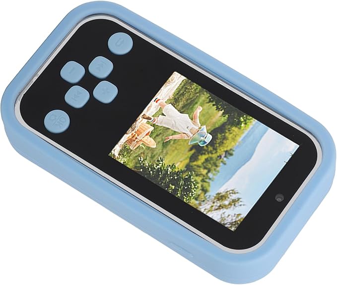 Tbest 96MP Digital Camera 2.4 Inch Display Multifunction High Definition 1920x1080 Dual Lens Portable MP3 Music Player Electronic Books for Kids Beginners Travelers ABS Black (Blue)