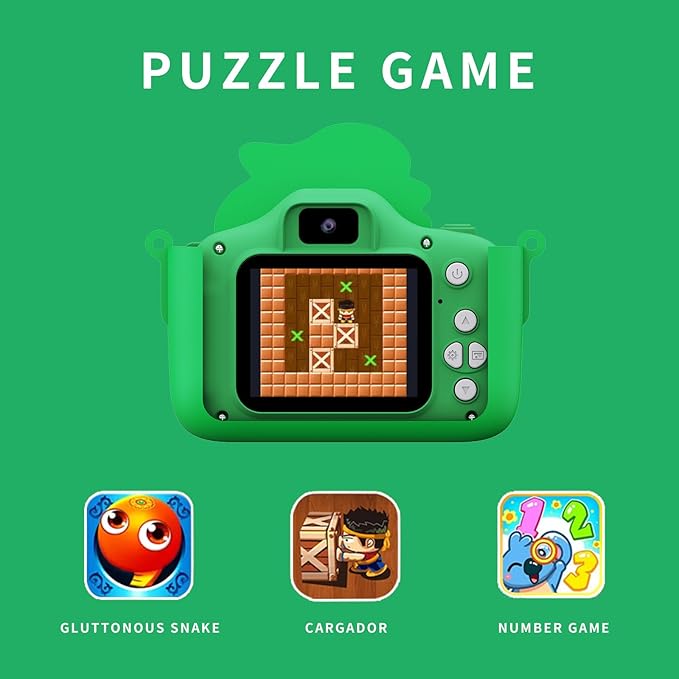 Kids Camera,with 2.0 Inch LCD Screen,32GB Memory Card,Dinosaur Toy Camera for Boys and Girls