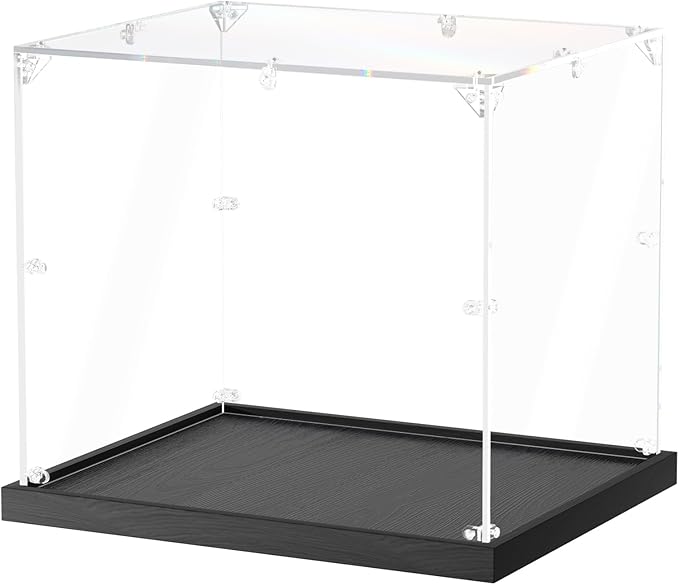 Acrylic Display Case for Lego Super Mario The Mighty Bowser 71411 Assemble Clear Acrylic Boxes for Display Action Figures Doll Hobby Toys, Black Base (16 x 13 x 14 inches, 40 x 33 x 35 cm)