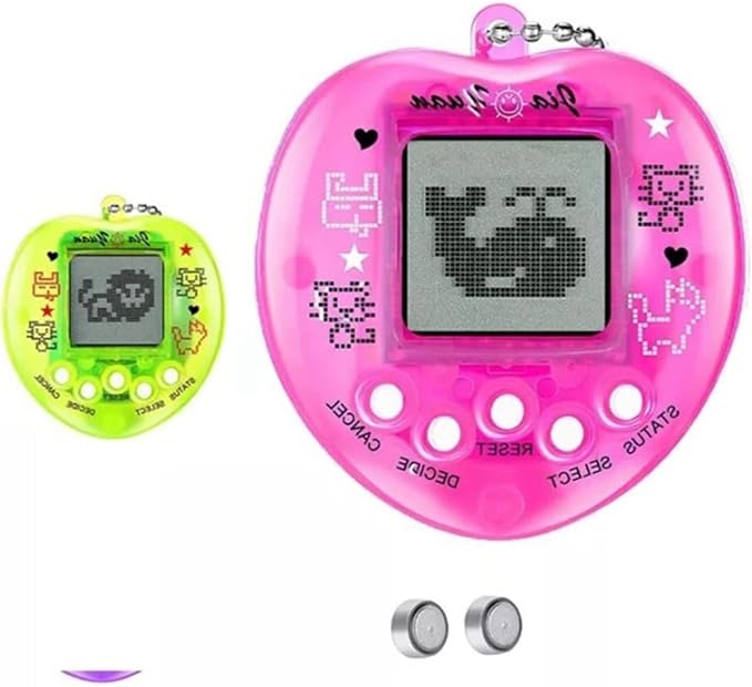 ZJchao Virtual Pet Game Mini Heart Shape Electronic Pets Toys 2Pcs Digital Kids