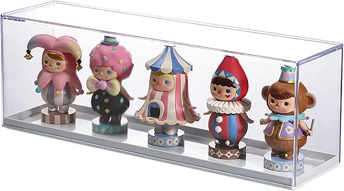 Clear Acrylic Display Case for Mini Pop Figures,Desktop Storage Cabinet Organizer for Doll Toy Collectibles, Action Figures, Mini Figurines Dustproof Protection