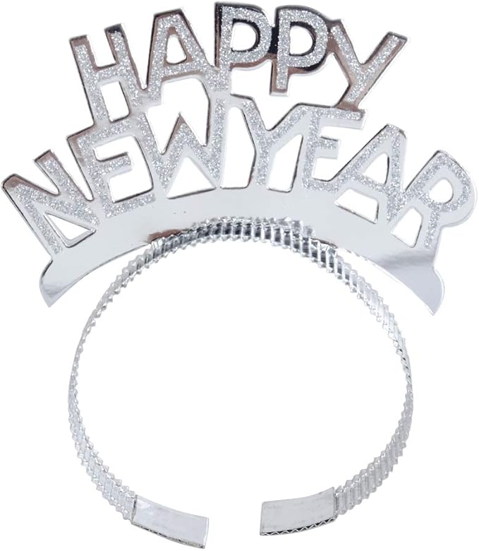 BinaryABC Happy New Year Headband Tiara,New Years Party Favor,New Years Eve Party Decorations 12Pcs