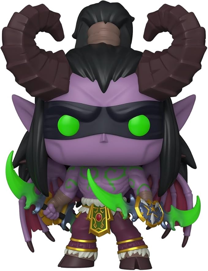 Funko Pop! Games: World of Warcraft - Illidan Stormrage - 1/6 Odds for Rare Chase Variant - Collectable Vinyl Figure - Gift Idea - Official Merchandise - Toys for Kids & Adults - Video Games Fans