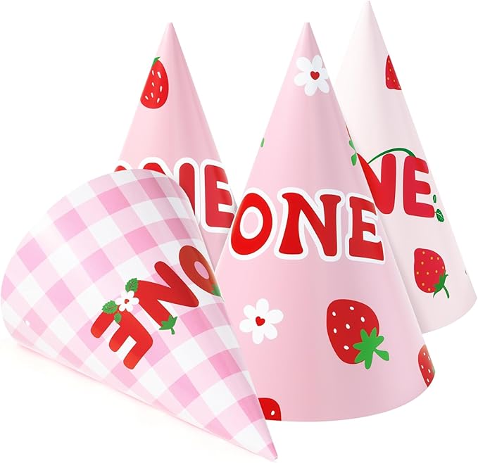 WERNNSAI Birthday Party Hats - 12 Pcs Birthday Party Supplies Cone Hat Headbands Colorful Paper Party Hats for Kids