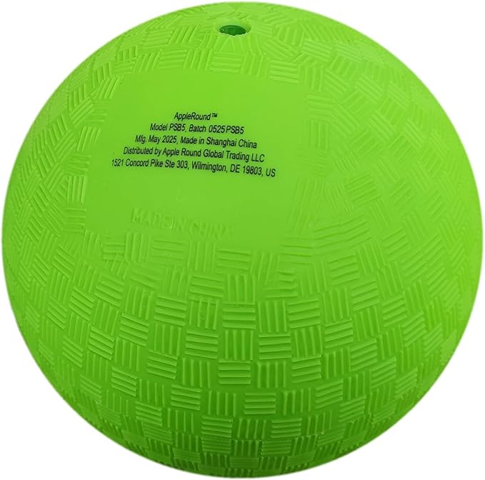AppleRound 8.5-inch Dodgeball Playground Balls, Pack of 4 Balls with 1 Pump, Official Size for Dodge Ball, Handball, Camps and Schools