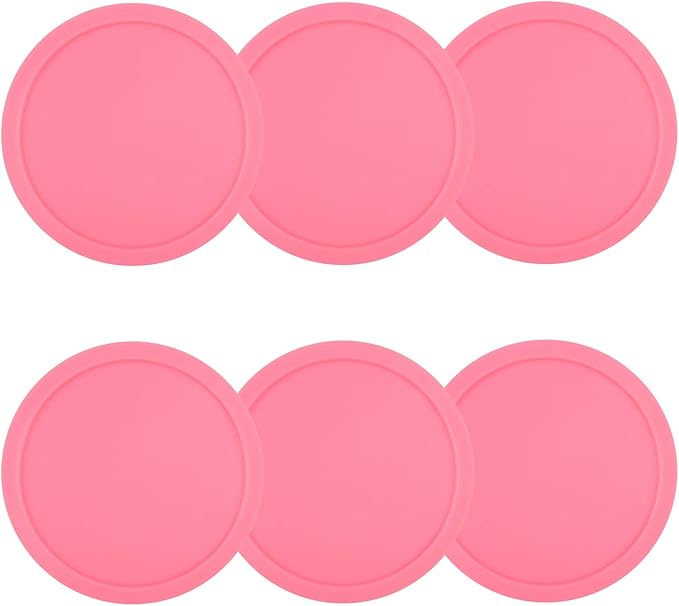 ONE250 3 1/4 inch Air Hockey Pucks, Full Size Goal Packs Replacement Accessories for Game Tables (6 Pcs)