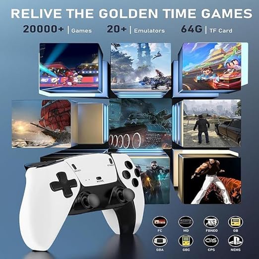 Upgrade M15 Retro Game Stick Pro, 64GB/128GB Storage, Retro Gaming Console with Wireless Controller, Plug & Play for TV PC, Supports Multiple-Open-source Emulator Platform (64, GB)