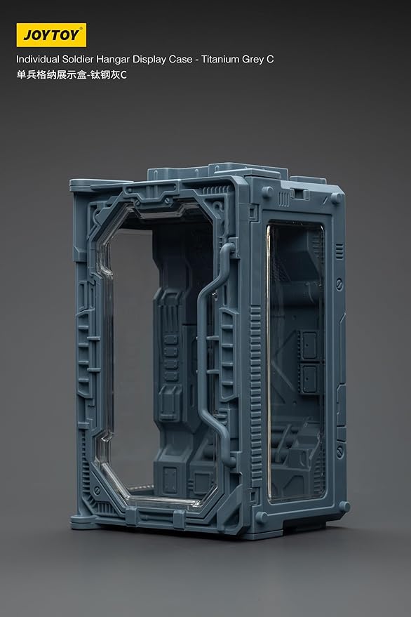 JOYTOY 5'' Display Box,Action Figures Display Case - Individual Soldier Hangar Display Case - Titanium Grey C - Dustproof Collectibles Box Ages 15+