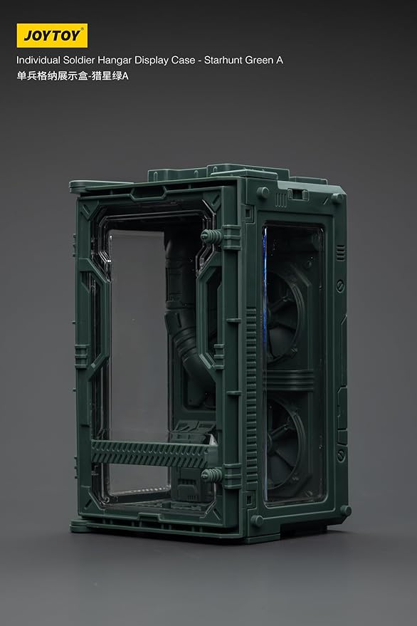 JOYTOY 5'' Display Box,Action Figures Display Case - Individual Soldier Hangar Display Case - Starhunt Green A - Dustproof Collectibles Box Ages 15+