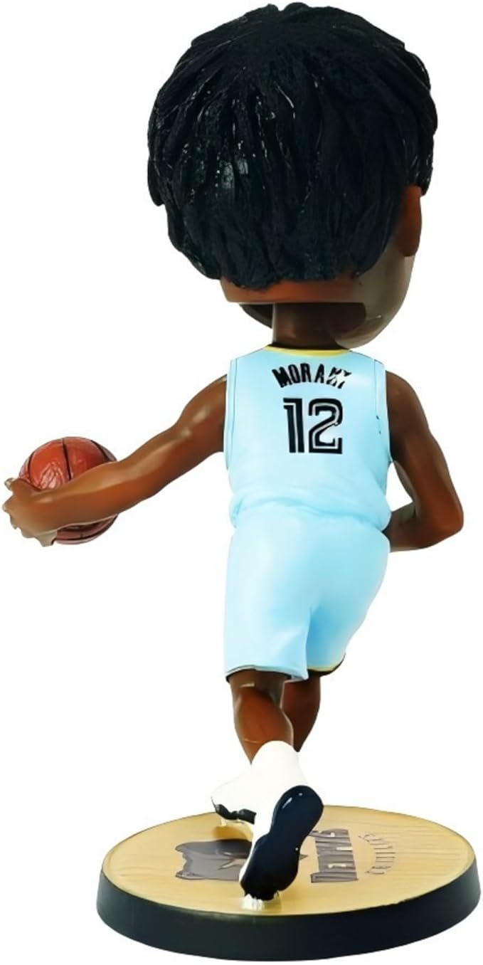 Ja Morant Bobblehead Basketball Action Figure - 5.3" Hand-Painted Resin Collectible Doll - Perfect Sports Fan Gift for Sons & Fathers - Unique Figurine for Basketball Lovers
