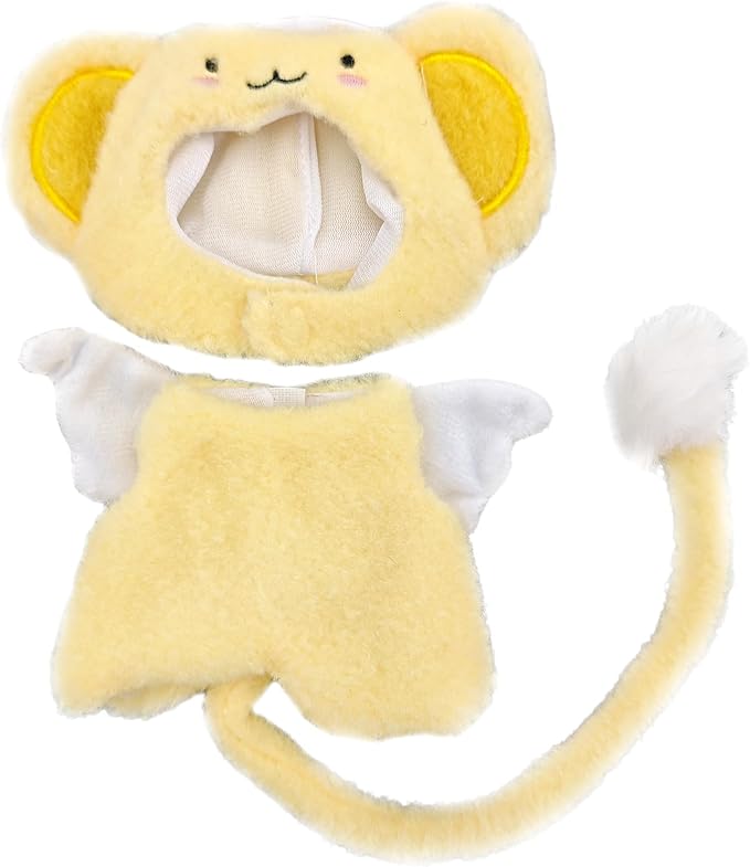 Clothes for 15/17cm Doll (No Doll), Fashion Outfit Set - Hat + Jumpsuit, Cute Dress Up Accessories (Squeaky)