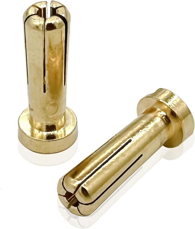 10pcs 5mm Gold Plated Banana Plug Connector Male for RC Model Vehicle Car Motor ESC LIPO Battery DIY Parts