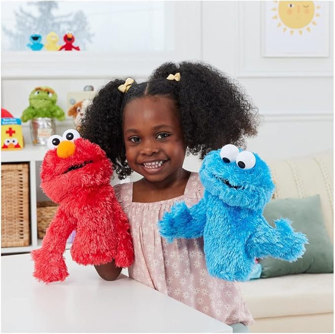 GUND Sesame Street Official Cookie Monster Muppet Plush Hand Puppet, Premium Plush Toy for Ages 1 & Up, Blue, 11”