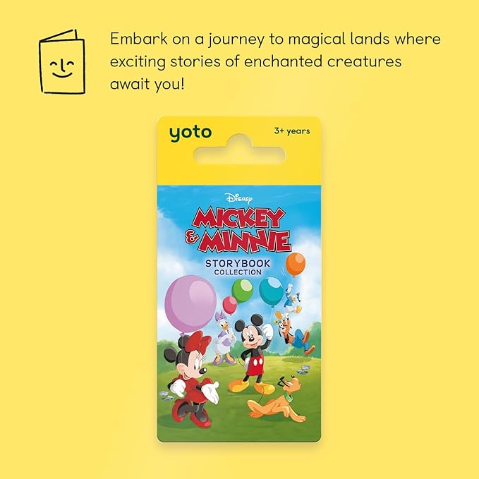 YOTO Disney Mickey & Minnie Storybook Collection – Kids Audio Card for Use with Player & Mini All-in-1 Audio Device, Screen-Free Listening with Fun Stories for Playtime Bedtime & Travel, 3+