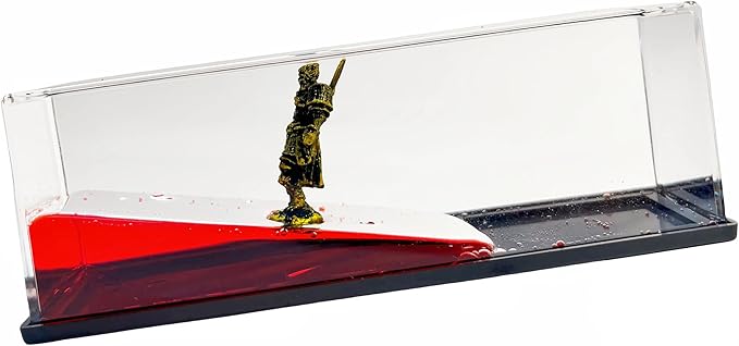 Honsheng Unsinkable Black Myth Wukong Action Figure Fun Toys Enthusiasts Acrylic Paperweight for Car Desk Decorations Liquid Wave Cruise Ship Fluid Drift Bottle Boat in a Box Toys (Gold)