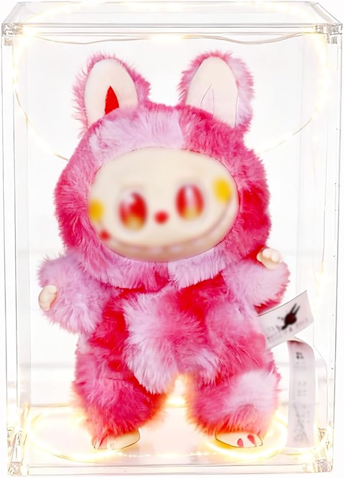 Clear Stackable Acrylic Display Case for Collectibles, No Assembly Required with Dustproof Lid, Anime Figure Display Case,Suitable for Dolls & Plush Toys Storage & Display 3.9''x5.4''x7.4''