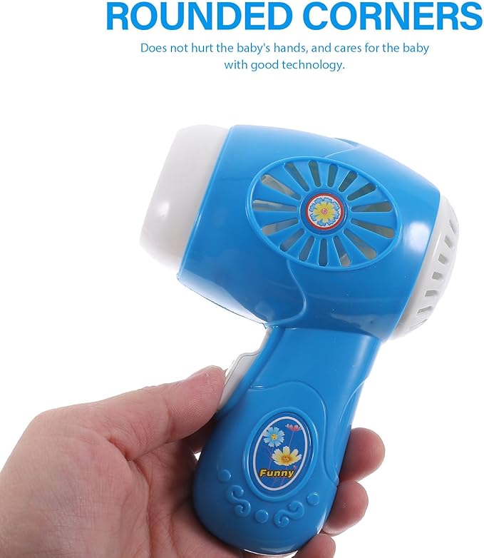 Garneck 1pc Kids Hair Dryer Toy Pretend Play: Battery Powered Mini Electric Styling Tool for Toddler Beauty Salon Role Play Educational Present