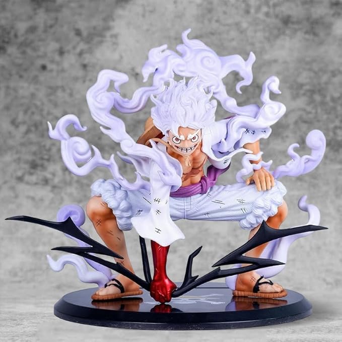 Luffy Action Figure, Gear 5 Luffy Anime Model Figure Statue PVC Character Model Toys Collection Gift Creative Cartoon Toy for Boys and Girls