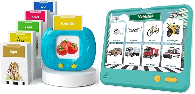 HOMESTEC Toddlers Talking Flash Cards + HOMESTEC Astro Pad