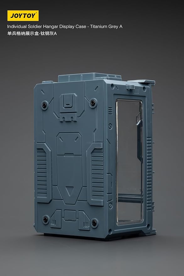 JOYTOY 5'' Display Box,Action Figures Display Case - Individual Soldier Hangar Display Case - Titanium Grey A - Dustproof Collectibles Box Ages 15+