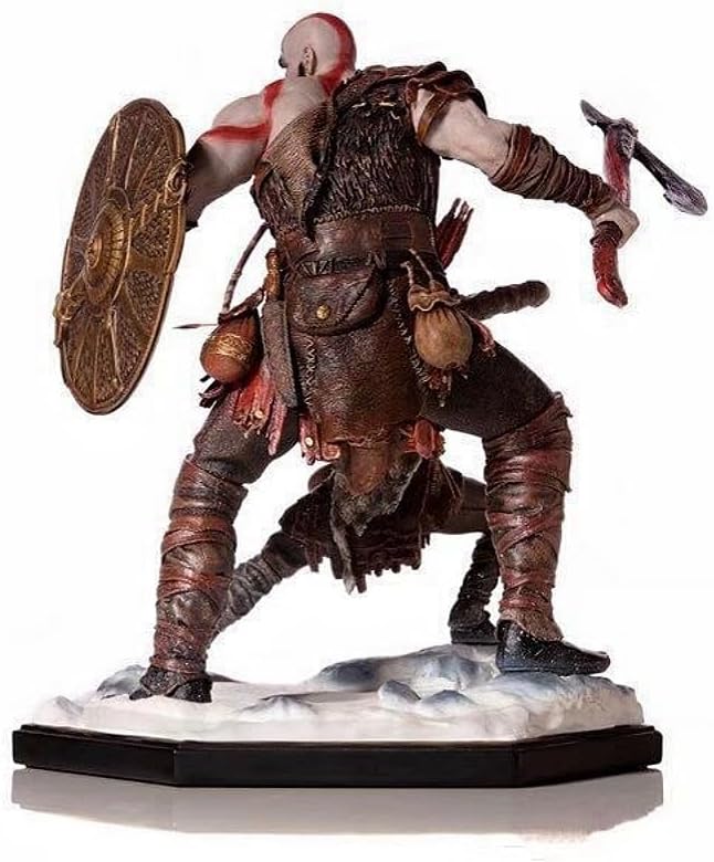 Ragnarok Figure, Kratos and Atreus Action Figures, 20cm/7.9inch PVC Game Character Figurine Statue Decoration Toy Collectible Gift