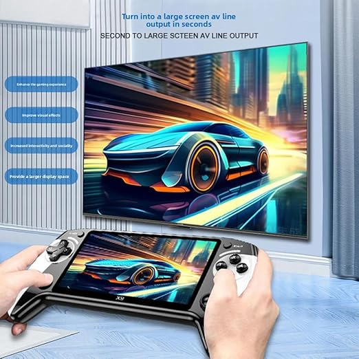 X9 Retro Handheld Game Console-Handheld Game Console with HD 5.5-inch IPS Screen Classic Video Games Supports TV Connection,10+ Emulators & 5-Hour Battery Life