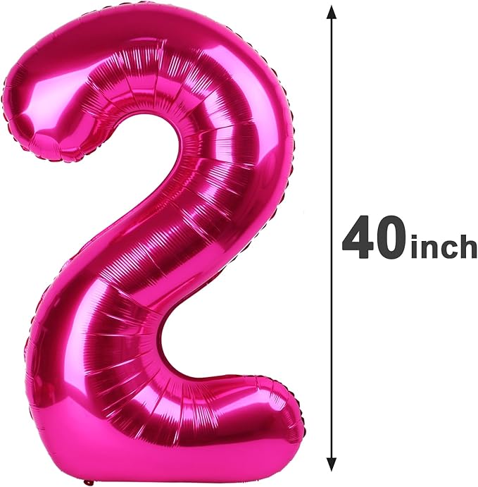 40 Inch Big Hot Pink Number 22 Balloon Birthday Decoration, Number 22 Helium Balloon 22 22nd Celebration, Boy Girl Baby Anniversary Party Graduations Supplies Decorations