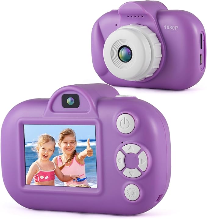 Kids Digital Camera for Girls, 1080P HD Camera for Kids, Toddler Camera Christmas Birthday Toys Gifts for Kid 3-10 Years Old Girl Boys with 32GB SD Card