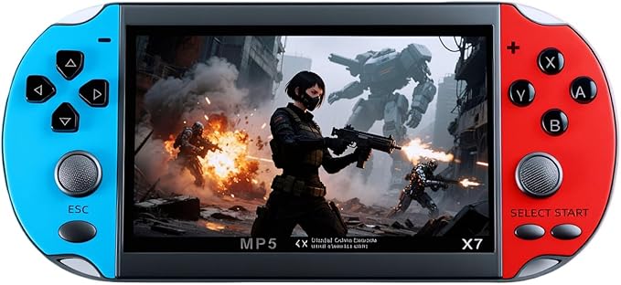 4.3" IPS Screen Handheld Video Game Console - with Classic Game System, Support TV Output, with Rechargeable BatteryTravel Toys Classic Fun for All Age