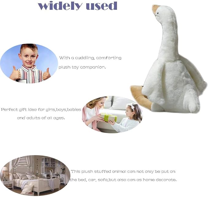 CHELEI2019 15.7" Swan Stuffed Animal,Goose Plush White Stuffed Animal Toy Gifts for Kids