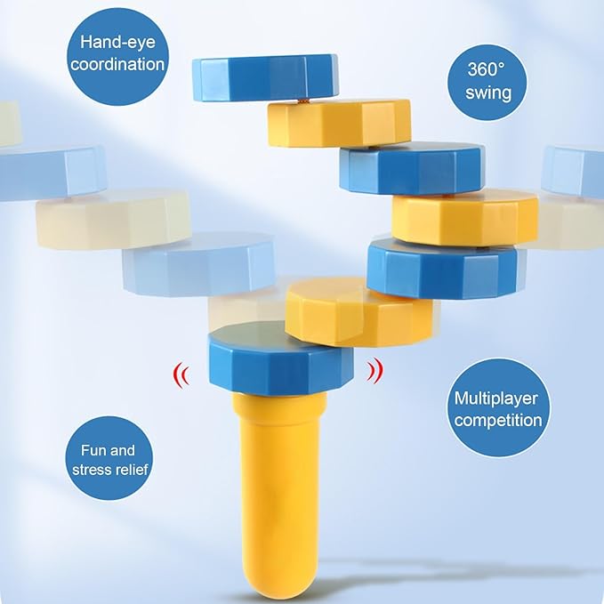 Handheld Wooden Balancers, Wooden Balance Challenge Set, Hand Eye Coordination Sensory Balance Toy for Kids, Coordination & Motor Skills, Encourages Creative Play & Patience