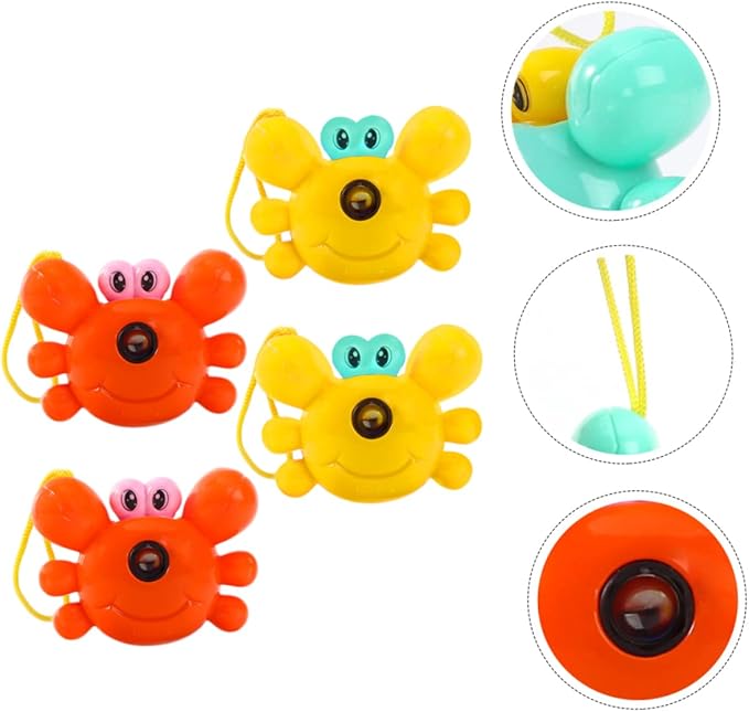BESTonZON 6pcs Crab Shaped Projection Camera Toy for Boys and Girls Fun Interactive Camera Plaything for Boys and Girls Encourages Imaginative Play and Parent-boy Girl Bonding