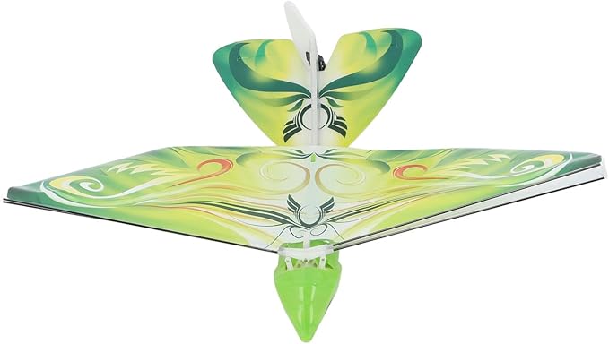 Flying RC Bird Toy 2.4GHz USB Charging LED Flapping Bird for Indoor Outdor (Green)