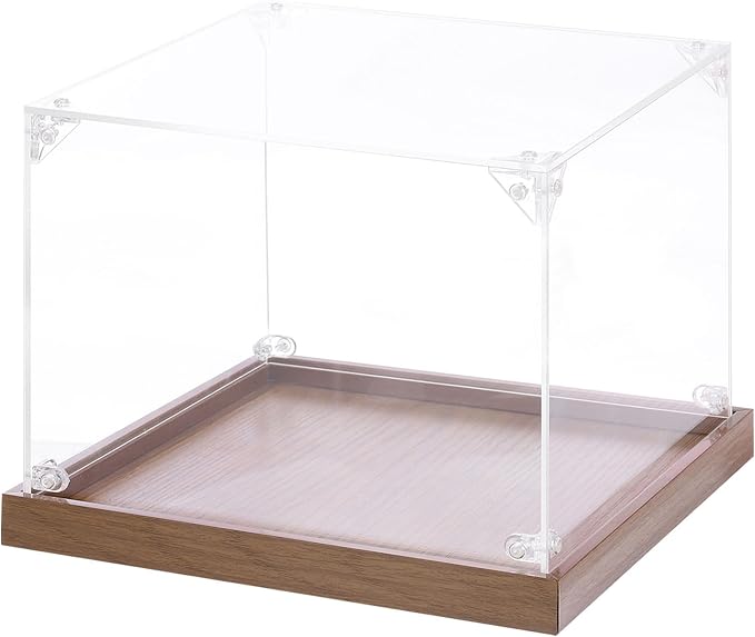 MECCANIXITY Acrylic Display Case, 8"x8"x6" Clear Display Box Assemble Dustproof Storage Organizer Showcase for Collectibles Action Figures