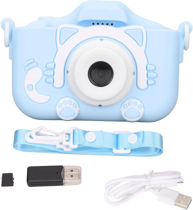 aqxreight Camera Toy Digital Selfie Camera 20MP Video Toy with MP3 Function for 3 Year OldBlue Without 32G Memory Card and Card Reader Moments The IPS Chi Kids CameraKids (Blue #13)