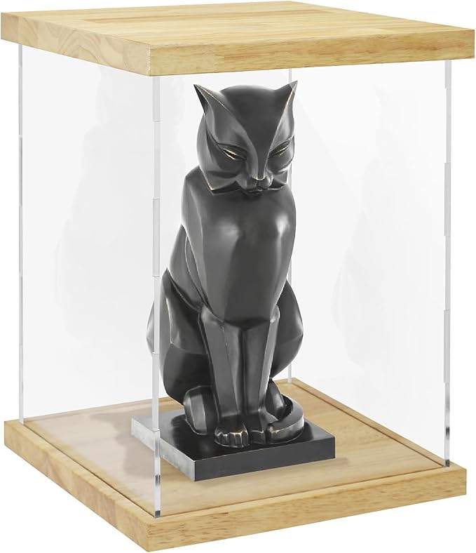 BenchPro Clear Acrylic Display Case for Trophy, Collectibles, Assemble Cube Display Box Stand Dust Proof Protection Showcase for Action Figures Toys. (1" Thick Wood, 17" H x 12" L x 12" D)