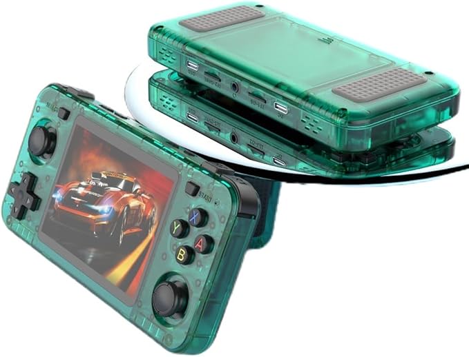 R36H Portable Handheld Video Game Console with 20,000 Plus Games Retro Video Games with Simulators for NES, GBA, MD, SFC, MAME, PSP, PS1, GB, NDS, N64 and CPS (Transparent Green)