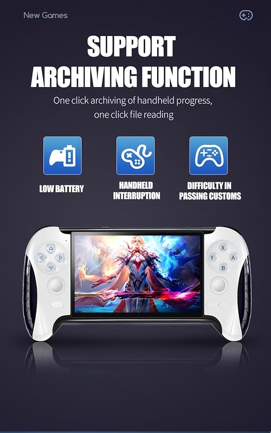4.3" Portable Video Game Console Creative Controller Design Multiple Emulators MP4/MP3/E-Book TV Output Casual Puzzle Handheld Retro Video Games Birthday