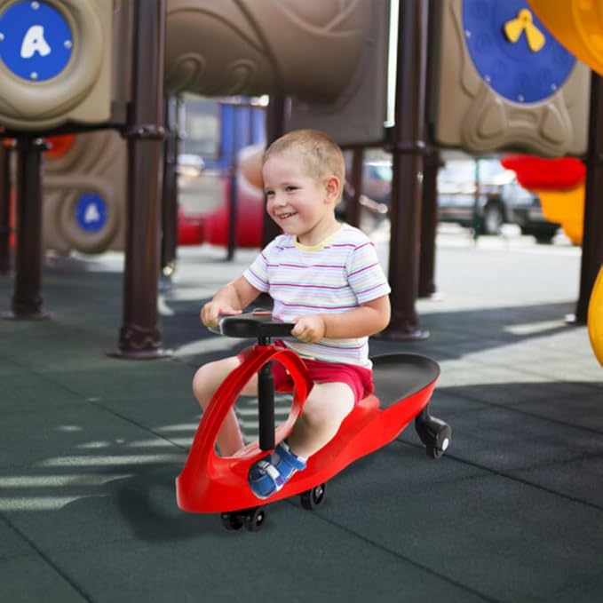 Wiggle Car - Ride on Toy for Ages 3 and Up - Toddler Ride on Toys with no Batteries, Gears, or Pedals Just Twist, Wiggle, and Go by Lil’ Rider (Red)