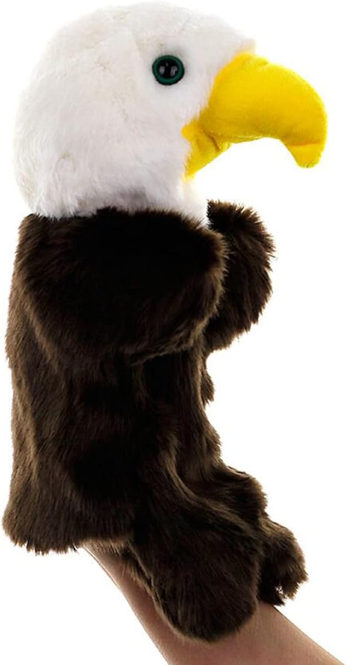 Plush Eagle Hand Puppets Stuffed Animals Toys for Imaginative Pretend Play Storytelling Gifts for Kids Boys Girls