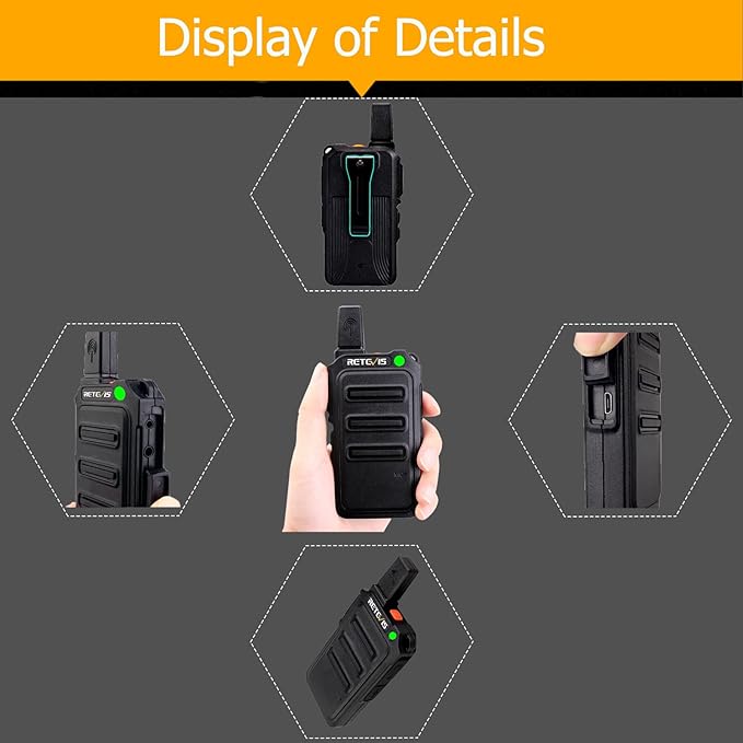 Retevis RT388 Kids Walkie Talkies Bundle with RT19 Walkie Talkie Earpiece with Mic