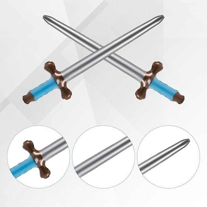 12pcs Inflatable Swords, 24 Inch Inflatable Pirates Swords Pirate Party Swords Inflatable Toy Swords Pirate Party Supplies for Birthday Cosplay Halloween Costume