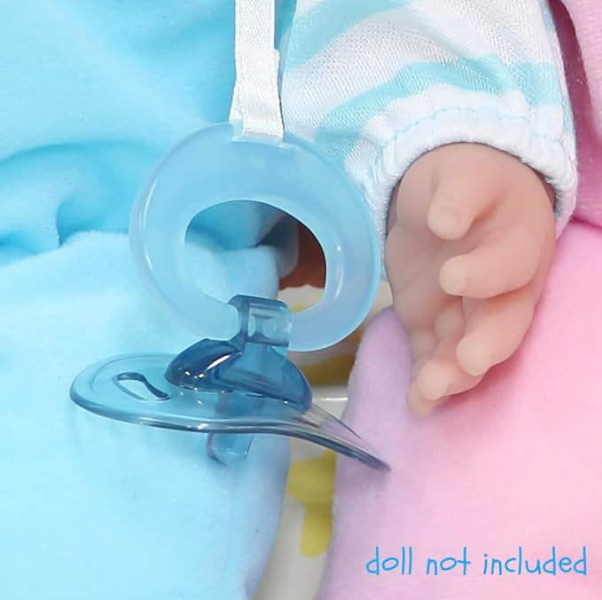 JC Toys |Blue Bear Onesie | Baby Doll Outfit + Hat + Pacifier | | Ages 2+ | Fits Dolls 12"- 14"