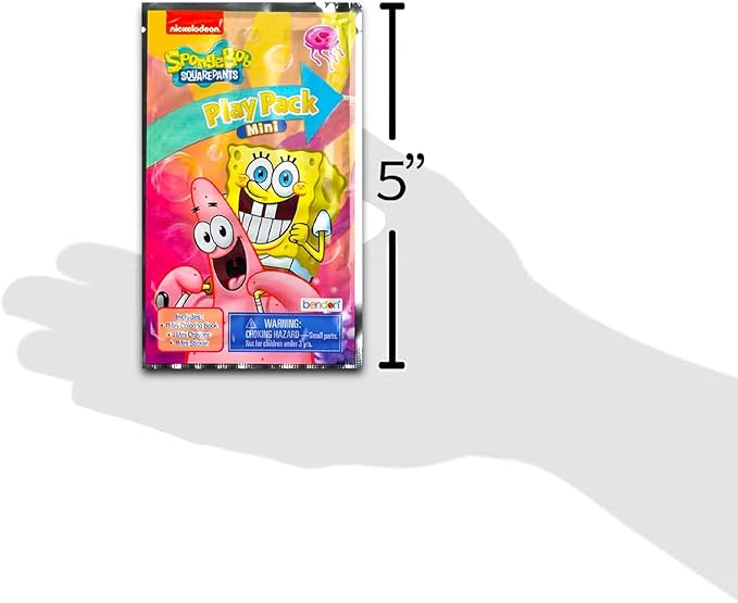 SPONGEBOB SQUAREPANTS 8 Pc Mini Party Favors Set - Bundle 8 Play Packs with Mini Coloring Books, Stickers, and Goodie Bags | Spongebob Birthday Party Supplies Decorations