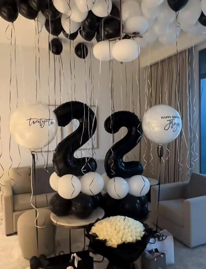 40 Inch Balloons Number, Black 16th Birthday Decorations for 1 6 16 61, Large Foil Sweet 16 Balloons Number for Wedding Memorial Day's Photo Shoot Decoration