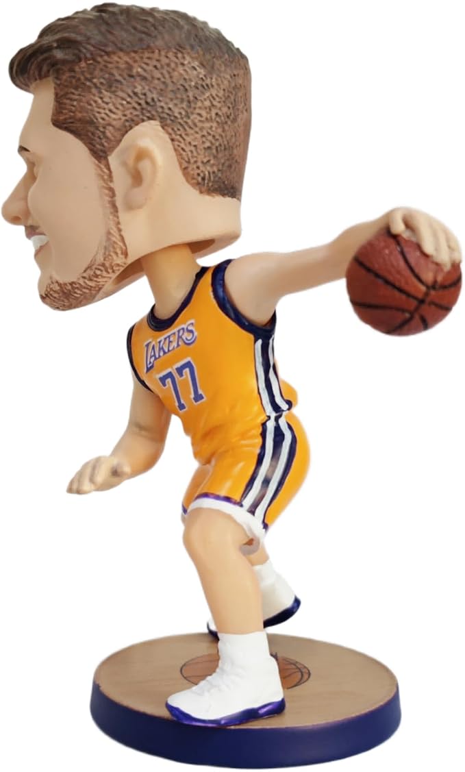 Doncic Bobblehead Basketball Action Figure - 5.3 in Hand-Painted Resin Collectible Doll - Perfect Sports Fan Gift - Doncic in Iconic 77# Jersey