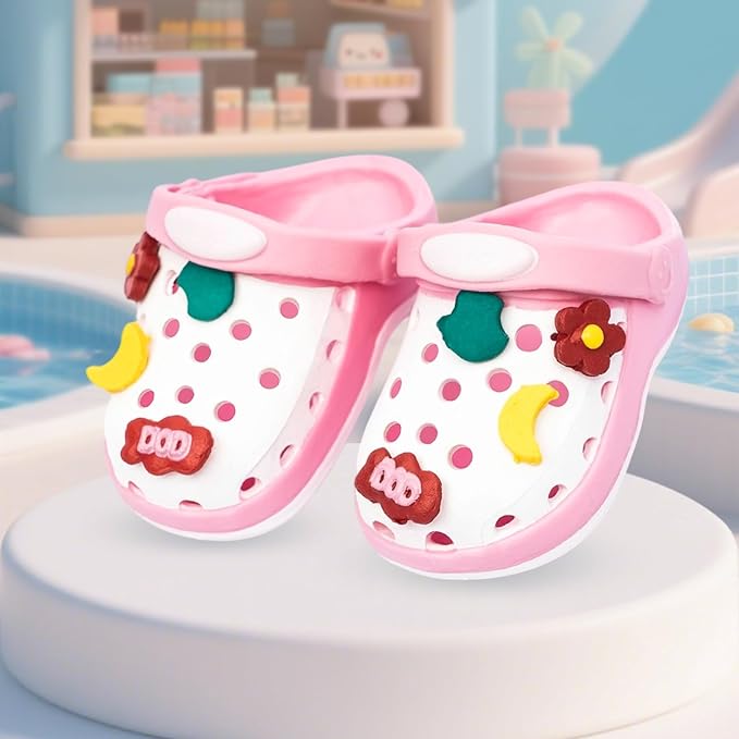 Doll Shoes, Premium Fashion Shoes for 17 Cm Doll Accessories Easter Gifts,Doll Dress Up Decoration Accessories Easter Gifts Wings (Pink