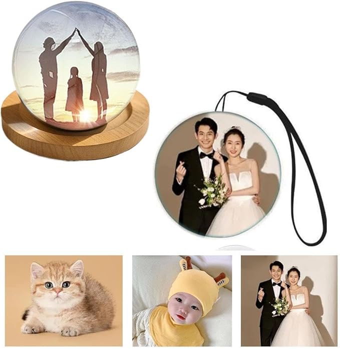 Creative Crystal Ball Video Player - 3D Electronic Glass Ball with MP4/JPG Support, 4GB Storage & Adjustable Volume, Ideal for Gifts, Travel Memories & Family Moments (Black)