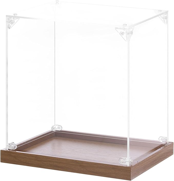 MECCANIXITY Acrylic Display Case, 8"x6"x8" Clear Display Box Assemble Dustproof Storage Organizer Showcase for Collectibles Action Figures