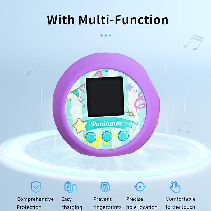 Case for Punirunes Interactive Digital Toy,NOUKAJU Silicone Protective Cover,Drop-Proof,Scratch-Proof,Shock-Proof,Dust-Proof,Protective Case for Interactive Digital Toy(Purple)